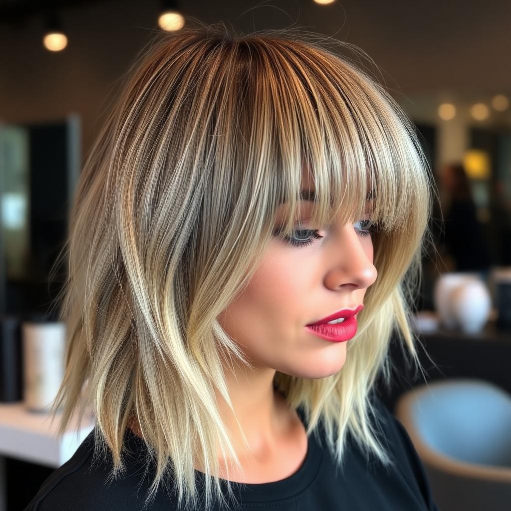 Shag with Curtain Bangs